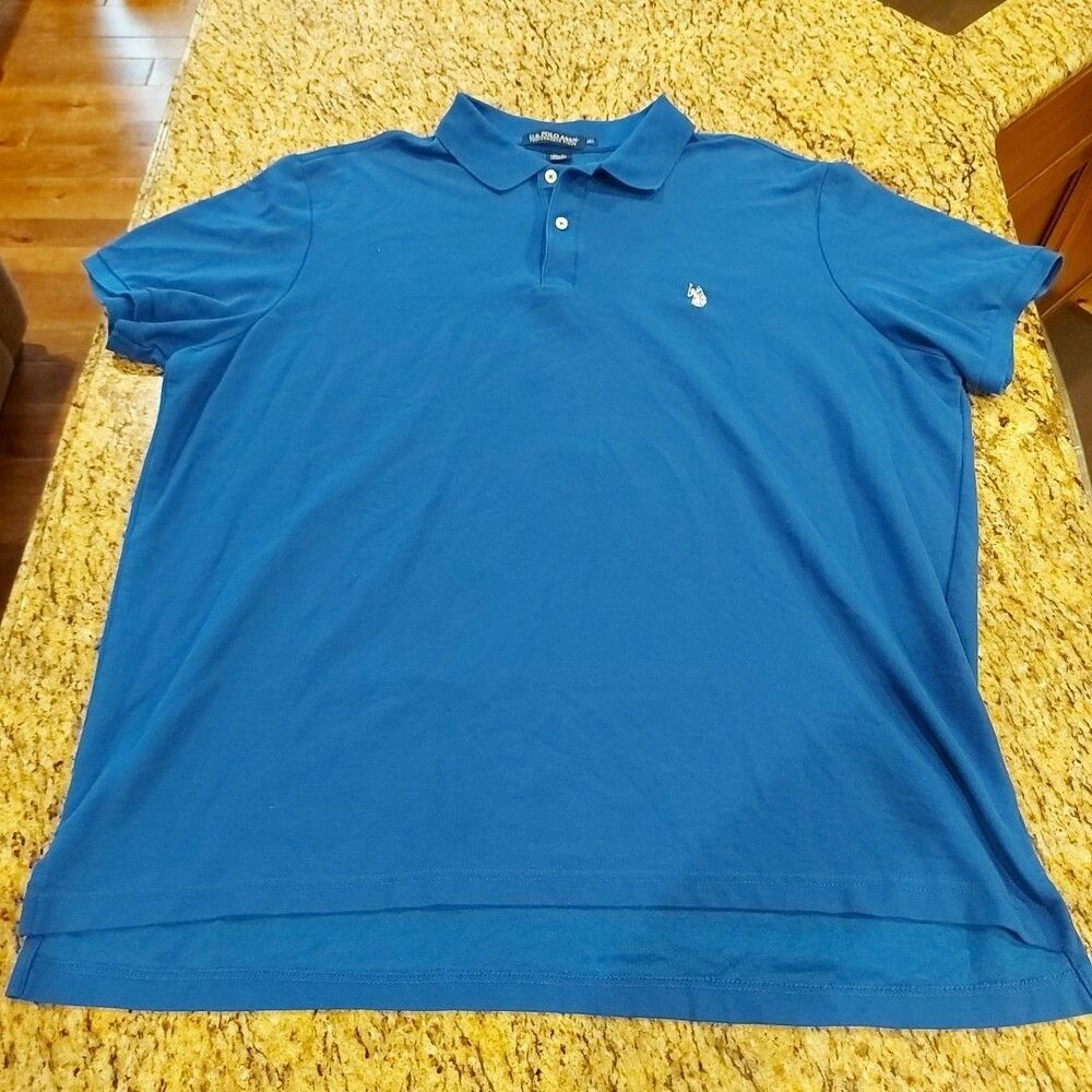 U.S. POLO ASSN. PERFORMANCE PIQUE Men's 3XL Polo Shirt Size 3XL Royal Blue